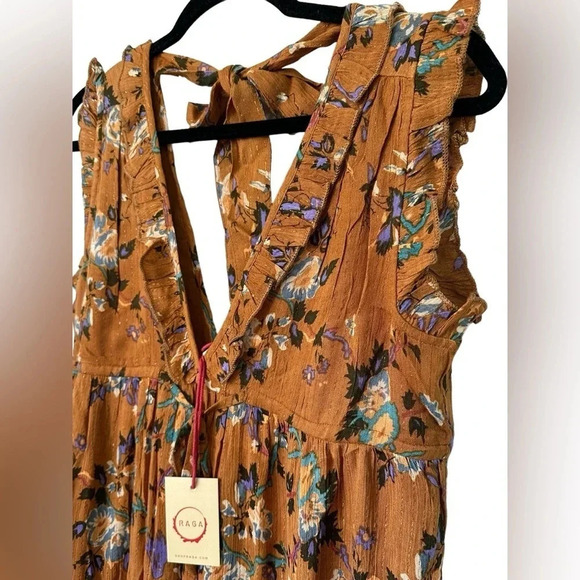 RAGA NWT Morning Glories bohemian maxi dress - Picture 5 of 7